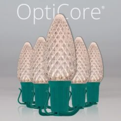 C9 Warm White OptiCore Commercial LED Christmas String Lights