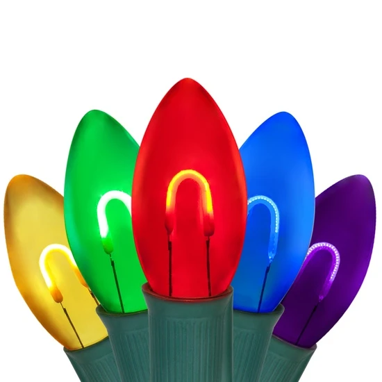 C9 Multicolor FlexFilament Commercial LED Shatterproof Vintage Christmas String Lights 3 C9 Multicolor FlexFilament Commercial LED Shatterproof Vintage Christmas String Lights