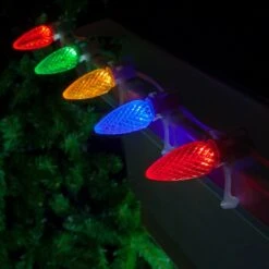 C9 Multicolor OptiCore Commercial LED Christmas String Lights 17 C9 Multicolor OptiCore Commercial LED Christmas String Lights -Xmas Lights Store C9 LED Multi Opticore Faceted White Wire Gutter 3500