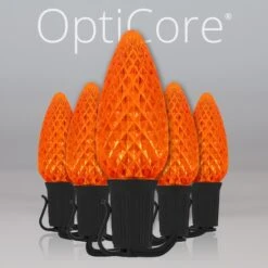 C9 Amber OptiCore Commercial LED Halloween String Lights