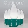 C9 Cool White Smooth OptiCore Commercial LED Christmas String Lights -Xmas Lights Store C9 Smooth OptiCore LED Christmas Light Set Cool White Green Wire Product