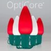 C9 Cool White / Red Smooth OptiCore Commercial LED Christmas String Lights -Xmas Lights Store C9 Smooth OptiCore LED Christmas Light Set Red Cool White Green Wire Product