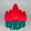 C9 Red Smooth OptiCore Commercial LED Christmas String Lights -Xmas Lights Store C9 Smooth OptiCore LED Christmas Light Set Red Green Wire Product