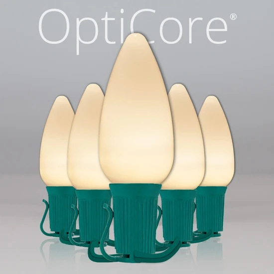 C9 Warm White Smooth OptiCore Commercial LED Christmas String Lights 3 C9 Warm White Smooth OptiCore Commercial LED Christmas String Lights
