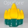 C9 Gold Smooth OptiCore Commercial LED Christmas String Lights -Xmas Lights Store C9 Smooth OptiCore LED Christmas Light Set Yellow Green Wire Product