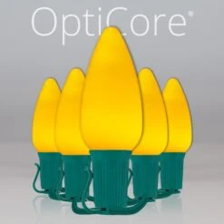 C9 Gold Smooth OptiCore Commercial LED Christmas String Lights