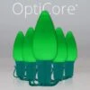 C9 Green Smooth OptiCore Commercial LED Christmas String Lights -Xmas Lights Store C9 Smooth OptiCore LED Christmas Light Set green Green Wire Product