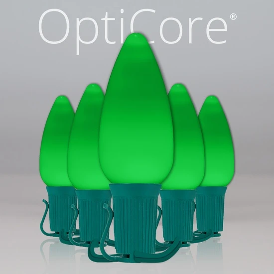 C9 Green Smooth OptiCore Commercial LED Christmas String Lights 3 C9 Green Smooth OptiCore Commercial LED Christmas String Lights