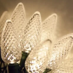Commercial Warm White C9 LED Christmas Lights 25 Lights, 25 Feet -Xmas Lights Store C9 Warm White LED Commercial Bulbs 9047