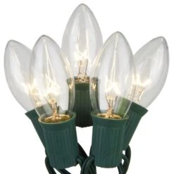 25 C9 Clear Christmas Lights