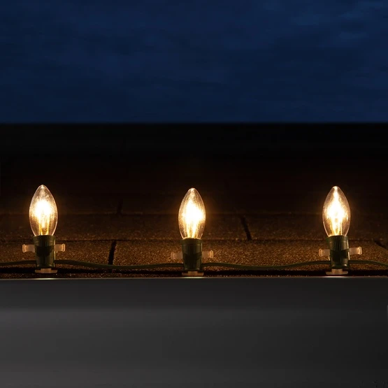 C9 Warm White FlexFilament Commercial LED Shatterproof Vintage Christmas String Lights 7 C9 Warm White FlexFilament Commercial LED Shatterproof Vintage Christmas String Lights - Image 5