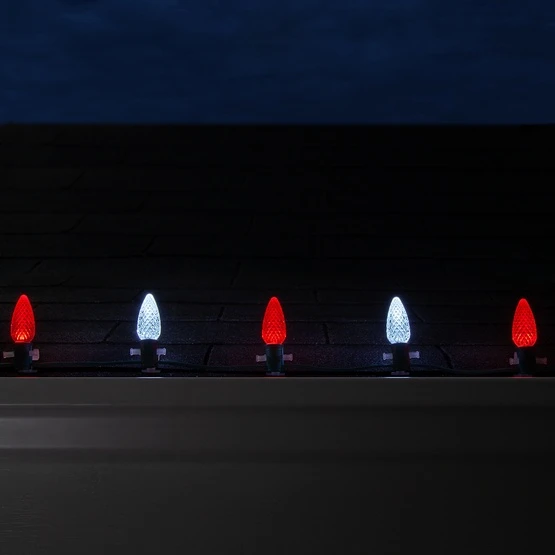 C9 Cool White / Red OptiCore Commercial LED Christmas String Lights 8 C9 Cool White / Red OptiCore Commercial LED Christmas String Lights - Image 6