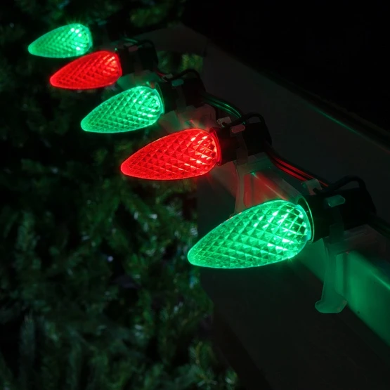 C9 Green / Red OptiCore Commercial LED Christmas String Lights - Image 2