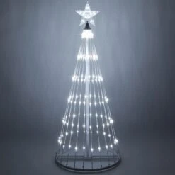 Cool White LED Animated Lightshow Outdoor Christmas Tree