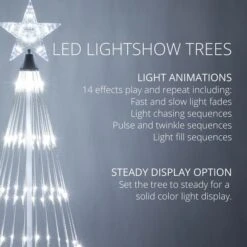 Cool White LED Animated Lightshow Outdoor Christmas Tree -Xmas Lights Store CW feature2