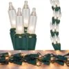 9' Garland Lights, 300 Clear Lamps, Green Wire -Xmas Lights Store Clear Garland Lights Green Wire Product