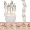 18' Garland Lights, 600 Clear Lamps, White Wire -Xmas Lights Store Clear Garland Lights White Wire Product