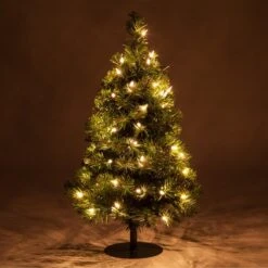 2' Walkway Pre-Lit Winchester Fir Tree, 50 Clear Lamps