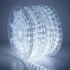 150' Cool White Twinkle LED Rope Light, 2 Wire 1/2", 120 Volt 1 150' Cool White Twinkle LED Rope Light, 2 Wire 1/2", 120 Volt -Xmas Lights Store Cool White LED 150ft Rope Light Spool Glow 8785 1
