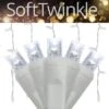 5mm Cool White SoftTwinkle LED Icicle Lights 7 Ft. Lighted Length, 70 Lights -Xmas Lights Store Cool White SoftTwinkle Icicle Product 1