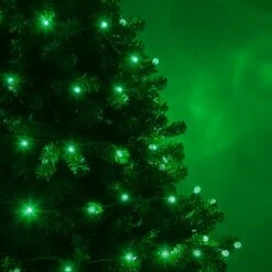 G12 Green LED String Lights 70 Lights, 24 Feet -Xmas Lights Store G12 Green LED String Lights Tree 6774