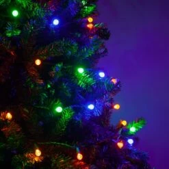 G12 Multi Color LED String Lights 70 Lights, 24 Feet -Xmas Lights Store G12 Multi LED String Lights Tree 3892