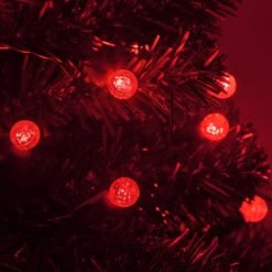 G12 Red LED String Lights 70 Lights, 24 Feet 17 G12 Red LED String Lights 70 Lights, 24 Feet -Xmas Lights Store G12 Red LED String Lights Tree Closeup 7840