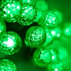 G12 Green LED String Lights 70 Lights, 24 Feet -Xmas Lights Store G12 Green LED Christmas Spirit Lights