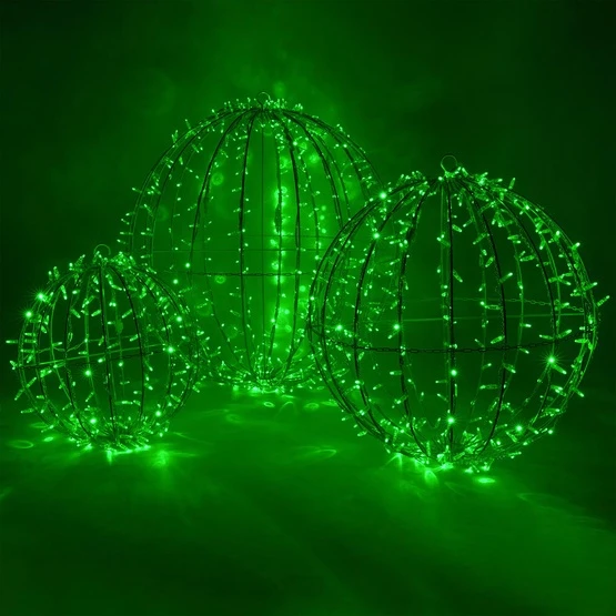 Green LED, Commercial Mega Sphere Christmas Light Ball, Fold Flat 4 Green LED, Commercial Mega Sphere Christmas Light Ball, Fold Flat - Image 2