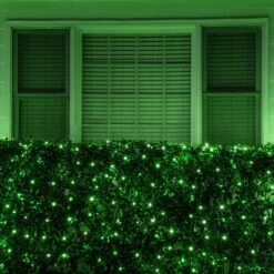 5mm Green LED Net Lights, Green Wire 100 Lights, 4' X 6' Net -Xmas Lights Store LED 5MM Green Net Lights 0621
