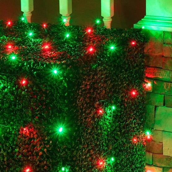 5mm Red, Green LED Net Lights, Green Wire 100 Lights, 4' X 6' Net 4 5mm Red, Green LED Net Lights, Green Wire 100 Lights, 4' X 6' Net - Image 2