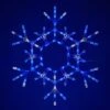 LED Folding Snowflake, Blue And Cool White Lights 36 In, 105 Lights -Xmas Lights Store LED Blue CW Fold Flat Snowflake 0412 Glow