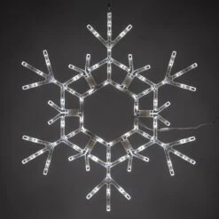 LED Folding Snowflake, Cool White Lights 36 In, 105 Lights