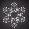 LED Folding Snowflake, Cool White Lights 20 In, 70 Lights -Xmas Lights Store LED CW Fold Flat Snowflake 0456 Glow