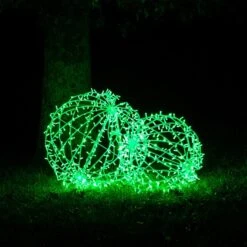 Green LED, Commercial Mega Sphere Christmas Light Ball, Fold Flat 14 Green LED, Commercial Mega Sphere Christmas Light Ball, Fold Flat -Xmas Lights Store Lifestyle Megasphere Green