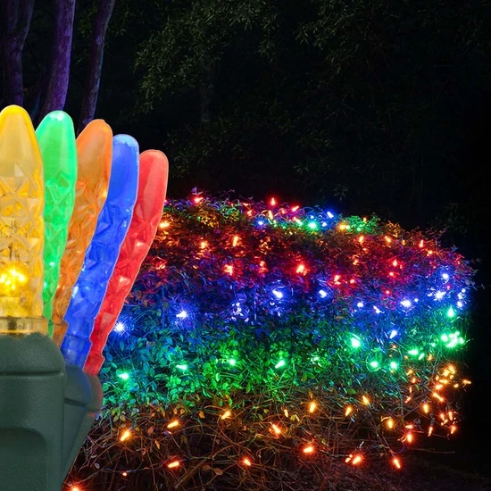 M5 Multicolor LED Net Lights, Green Wire 100 Lights, 4' X 6' Net 3 M5 Multicolor LED Net Lights, Green Wire 100 Lights, 4' X 6' Net