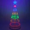 Multicolor LED Animated Lightshow Outdoor Christmas Tree -Xmas Lights Store Multi 4ft LED Light Show Tree Glow