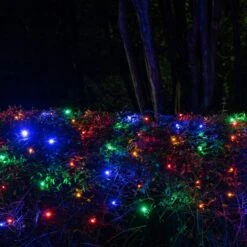 5mm Multicolor SoftTwinkle LED Net Lights, Green Wire 70 Lights, 4' X 6' Net 15 5mm Multicolor SoftTwinkle LED Net Lights, Green Wire 70 Lights, 4' X 6' Net -Xmas Lights Store Multi SoftTwinkle Net Lights Night 05270