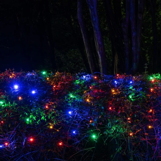 5mm Multicolor SoftTwinkle LED Net Lights, Green Wire 70 Lights, 4' X 6' Net 8 5mm Multicolor SoftTwinkle LED Net Lights, Green Wire 70 Lights, 4' X 6' Net - Image 6