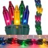 9' Garland Lights, 300 Multicolored Lamps, Green Wire -Xmas Lights Store Multicolor Garland Lights Product