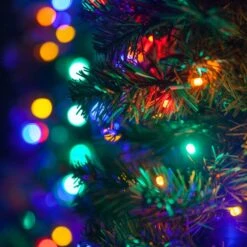 2' Walkway Pre-Lit Winchester Fir Tree, 50 Multicolored LED Lamps -Xmas Lights Store Multicolor LED Walkway Tree 5mm Closeup 9017 1