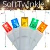 5mm Multicolor SoftTwinkle LED Icicle Lights 7 Ft. Lighted Length, 70 Lights -Xmas Lights Store Multicolor SoftTwinkle Icicle Product