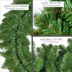 Olympia Pine Commercial Unlit Wreath -Xmas Lights Store Olympia Pine Wreath Greenery Frame Tips 1