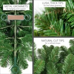 Olympia Pine Prelit Commercial LED Teardrop Christmas Greenery, Warm White Lights -Xmas Lights Store Olympia Teardrop Garland Greenery Tips