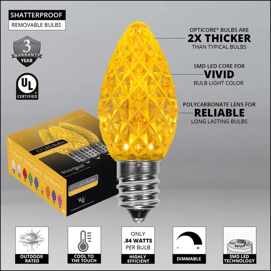 C7 Gold OptiCore Commercial LED Christmas String Lights 5 C7 Gold OptiCore Commercial LED Christmas String Lights - Image 3