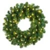 Oregon Fir Prelit Commercial LED Holiday Wreath, Warm White Lights 1 Oregon Fir Prelit Commercial LED Holiday Wreath, Warm White Lights -Xmas Lights Store Oregon Fir Lit Wreath Greenery 24in 9831