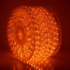 150' Orange LED Rope Light, 2 Wire 1/2", 120 Volt