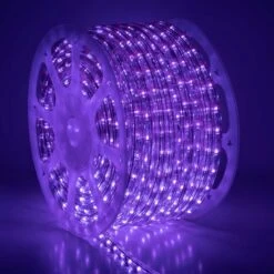 150' Purple LED Rope Light, 2 Wire 1/2", 120 Volt