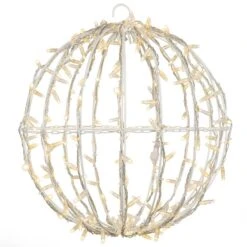 Warm White LED, Commercial Mega Sphere Christmas Light Ball, Fold Flat -Xmas Lights Store Product Megasphere WW 20in