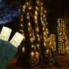5mm Warm White LED Tree Wrap Lights, Green Wire 100 Lights, 2' X 6' Net -Xmas Lights Store Product Overlay 5mm 2x6 Trunk Warm White Green Wire Overlay